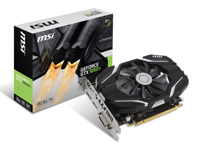 Видео карти MSI GeForce GTX 1050 Ti 4G OC