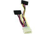 Кабели и Адаптери VCom Кабел SATA Power 2x - CE352-0.15m