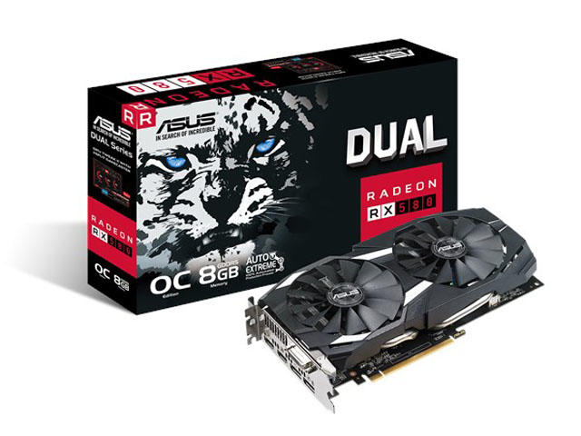 Видео карти ASUS Dual Radeon RX580 O8G