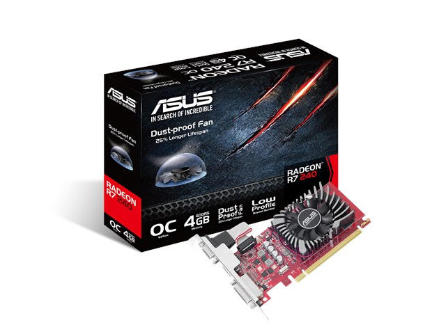 Видео карти ASUS Radeon R7240-O4GD5-L