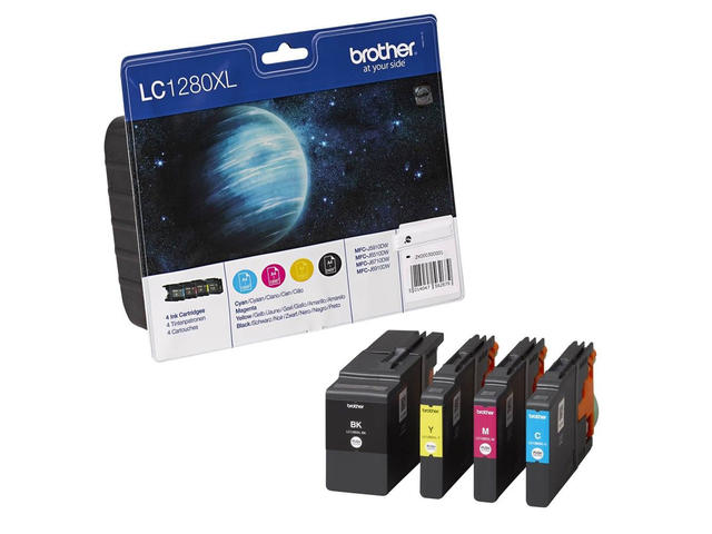 Консумативи Оригинален Brother LC-1280XL BK/C/M/Y Value Bonus Pack Ink Cartridge