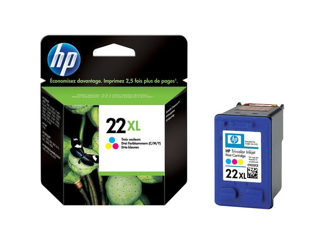 Консумативи Оригинален HP 22XL Tri-color Inkjet Print Cartridge