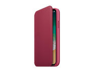 Калъфи Apple Leather Folio кожен калъф за iPhone X, череша