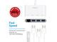 Кабели и Адаптери Macally 3.1 USB-C to USB-A Hub & Ethernet