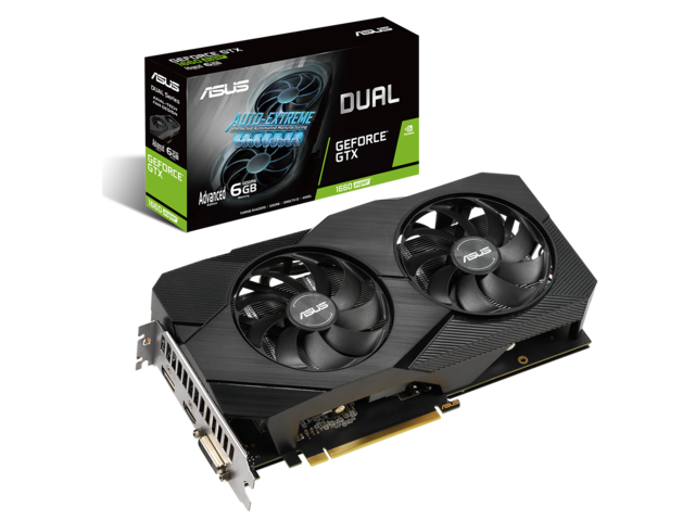 Видео карти Asus Dual GeForce GTX 1660 SUPER Advanced Edition EVO