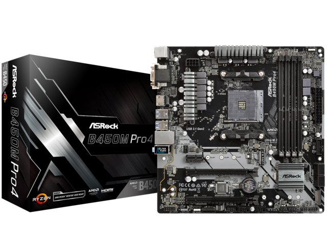 Дънни платки ASRock B450M Pro4