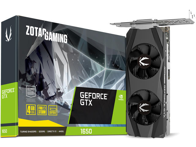 Видео карти ZOTAC GAMING GeForce GTX 1650 Low Profile