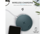 Зарядни устройства Trust Qylo Fast Wireless Charging Pad 7.5/10W - blue