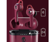 Слушалки Skullcandy Indy Evo, във винено червено
