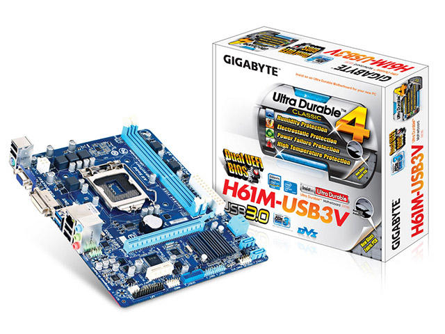 Дънни платки GIGABYTE GA-H61M-USB3V
