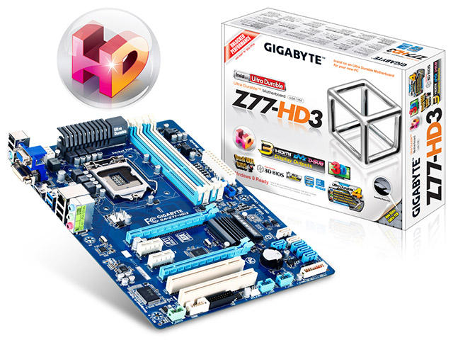 Дънни платки GIGABYTE GA-Z77-HD3