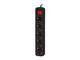 Разклонители Lanberg power strip 1.5 метра, 5 гнезда, черен