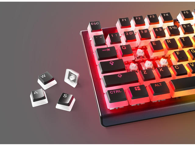 Джаджи Steelseries PrismCaps PBT Doubleshot 104-Keycap Black US-Layout