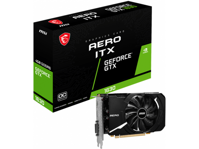 Видео карти MSI GeForce GTX 1630 AERO ITX 4G OC