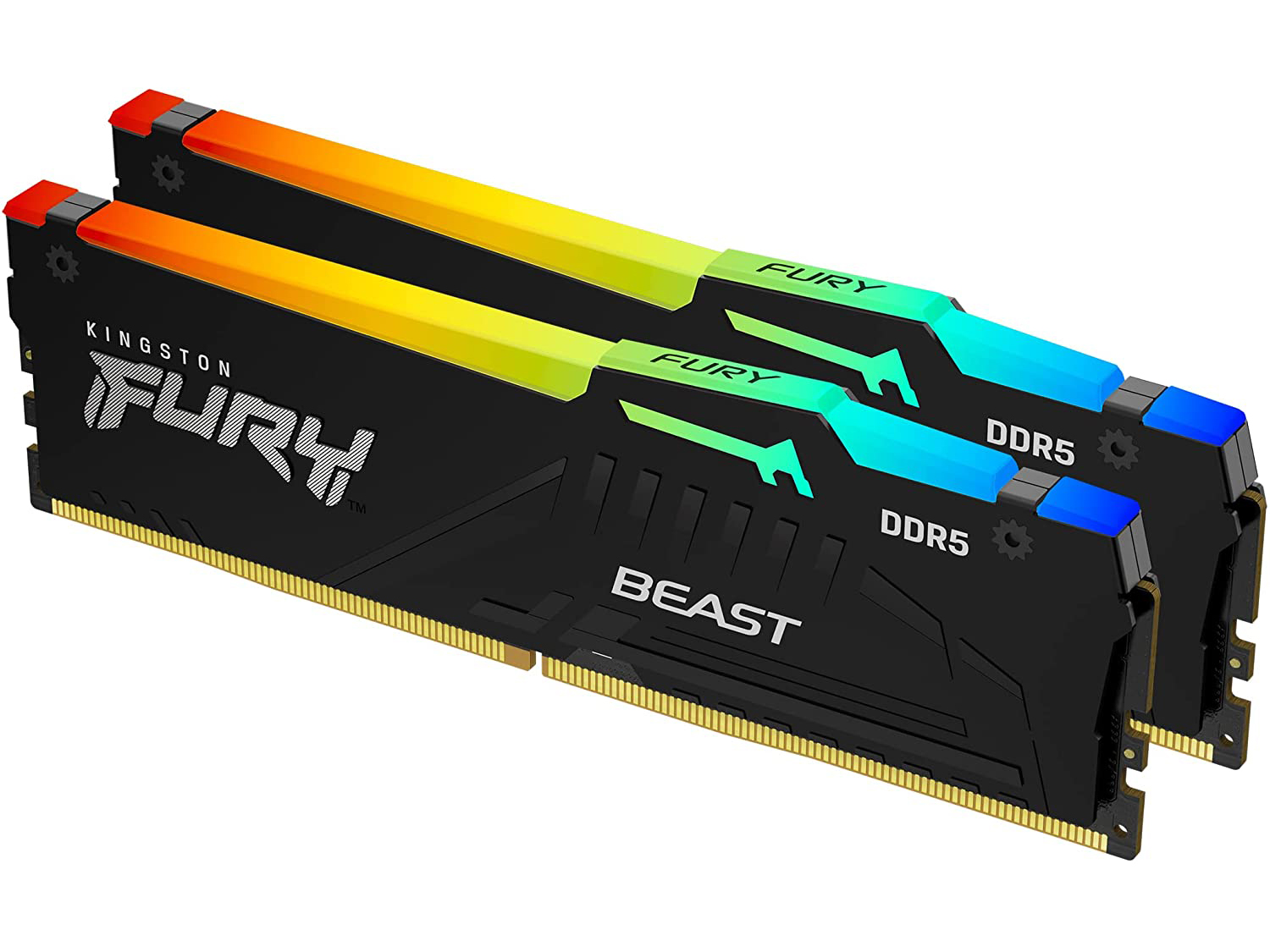 Kingston DDR5-5600 32GB (16GB×2) メモリ 32GB (2x16GB) DDR5 5600 MT/s Kingston FURY BEAST RGB | Desktop.bg