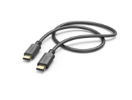 Кабели и Адаптери Hama захранващ кабел, USB-C - USB-C, 1 метър, черен