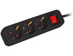 Разклонители Lanberg power strip 1.5 m, Black