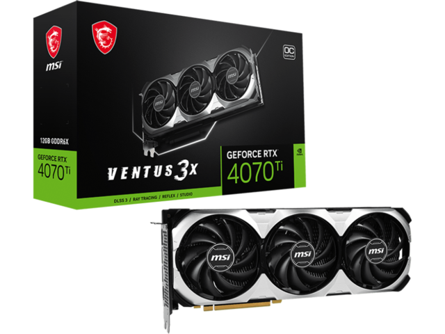 Видео карти MSI GeForce RTX 4070 Ti VENTUS 3X 12G OC
