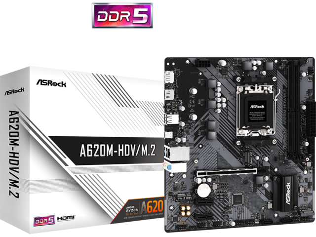 Дънни платки ASRock A620M-HDV M.2