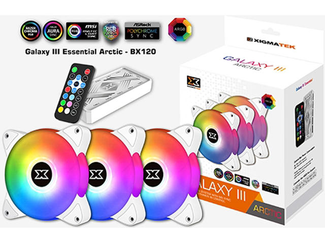 Вентилатори Xigmatek Galaxy III Essential Arctic комплект 3бр. вентилатори