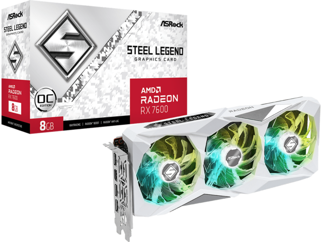 Видео карти ASROCK AMD RADEON RX 7600 Steel Legend OC