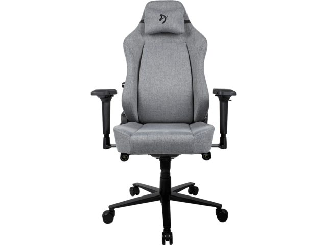 Геймърски столове Arozzi Primo Woven Fabric - Grey - Black logo