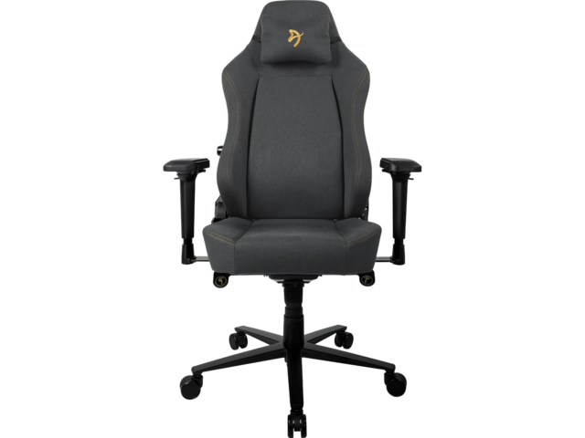 Геймърски столове Arozzi Primo Woven Fabric - Black - Gold logo