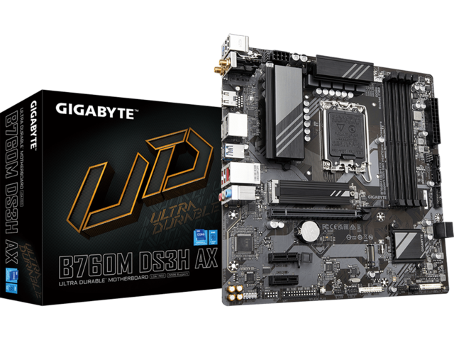 Дънни платки GIGABYTE B760M DS3H AX DDR5