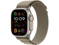 Смарт часовници Apple Watch Ultra2 Cellular, 49mm Titanium Case w Olive Alpine Loop - Small