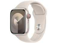 Смарт часовници Apple Watch S9 Cellular 45mm Starlight Alu Case w Starlight Sport Band - S/M
