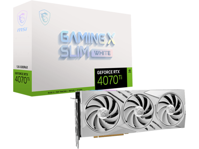 Видео карти MSI GeForce RTX 4070 Ti GAMING X Slim 12G White