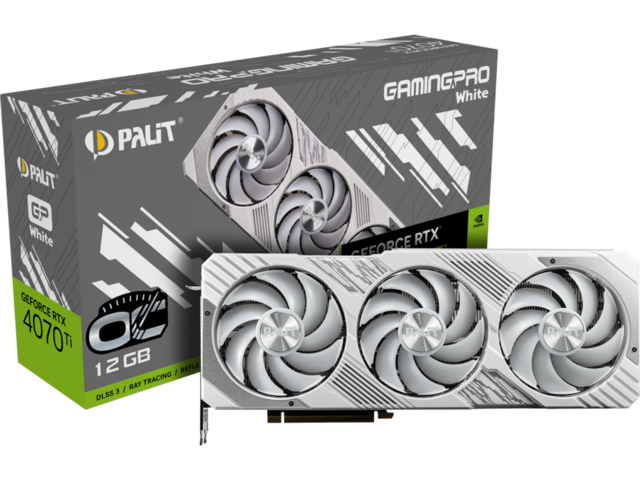Видео карти Palit GeForce RTX 4070 Ti GamingPro OC White 12GB