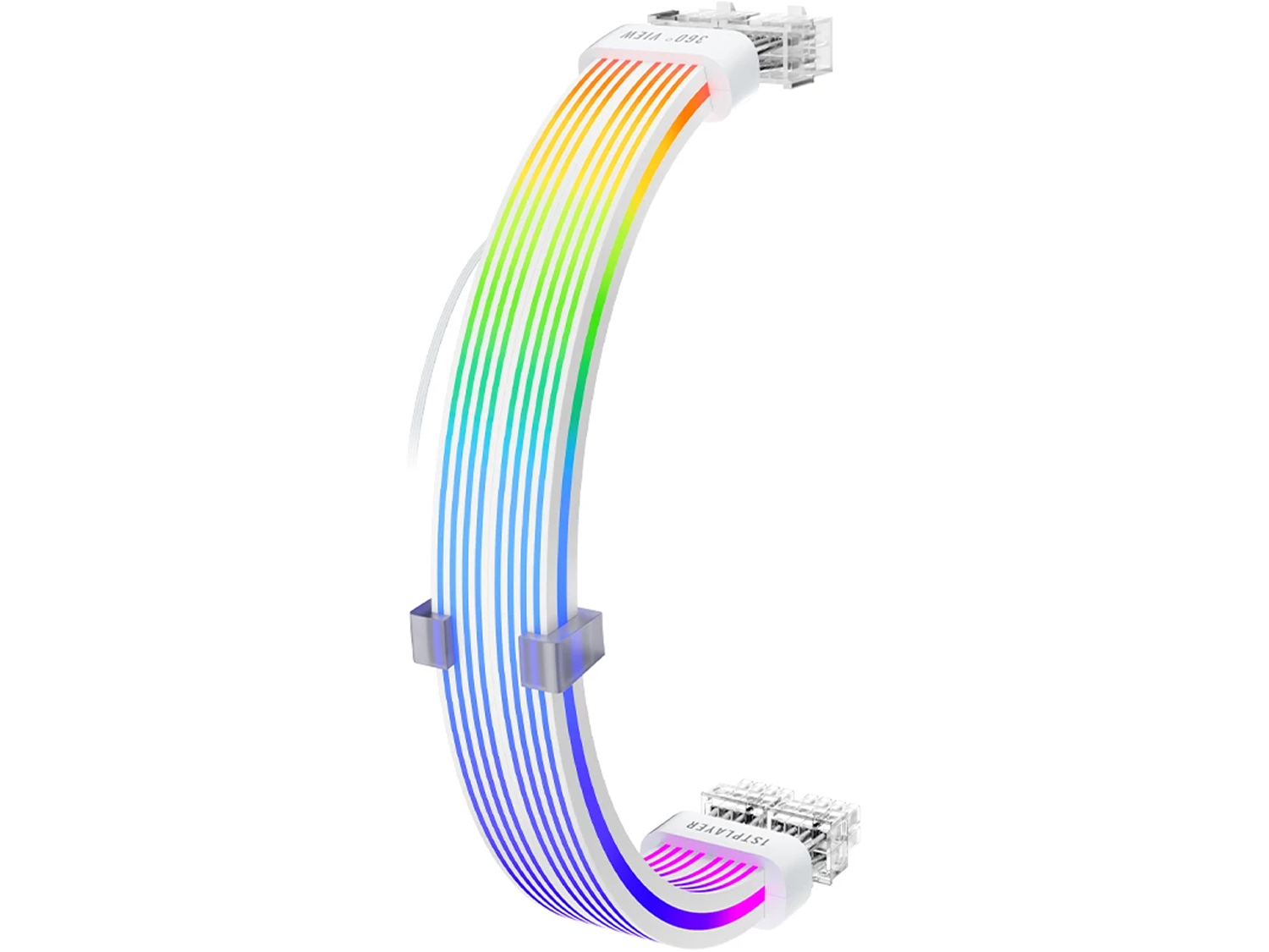 1stPlayer Extension Modding Cable PCIe 6+2PIN Addressable RGB White ...
