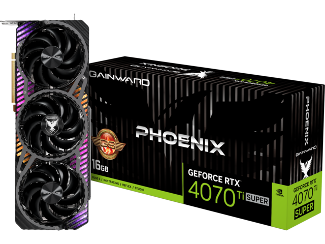 Видео карти Gainward GeForce RTX 4070 Ti SUPER Phoenix GS 16GB