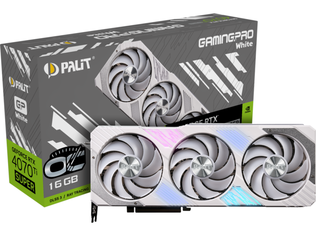 Видео карти Palit GeForce RTX 4070 Ti SUPER GamingPro OC White 16GB