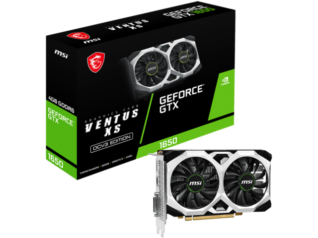 Видео карти MSI GeForce GTX 1650 D6 VENTUS XS OCV3