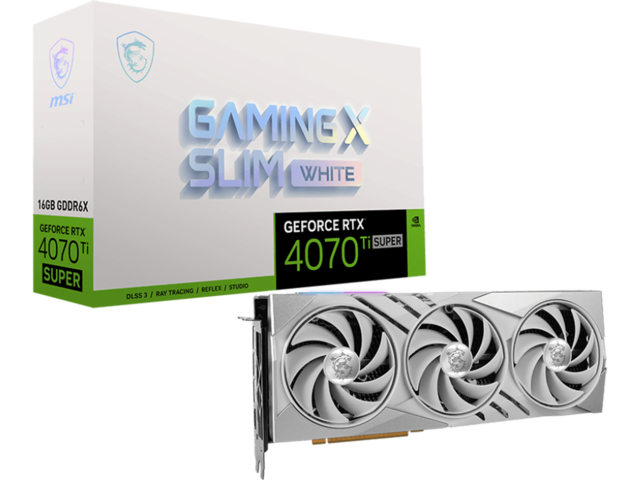 Видео карти MSI GeForce RTX 4070 Ti SUPER 16G GAMING X SLIM WHITE