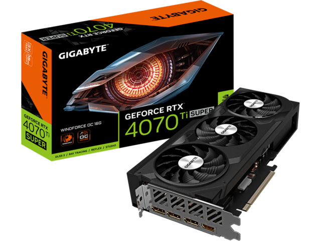 Видео карти GIGABYTE GeForce RTX 4070 Ti SUPER WINDFORCE OC 16GB