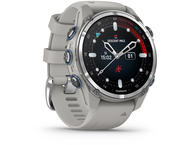 Смарт часовници Garmin Descent Mk3 - 43мм Stainless Steel с Fog Grey силиконова каишка