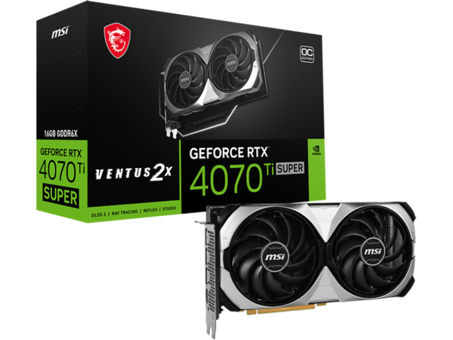 Видео карти MSI GeForce RTX 4070 Ti SUPER 16G VENTUS 2X OC