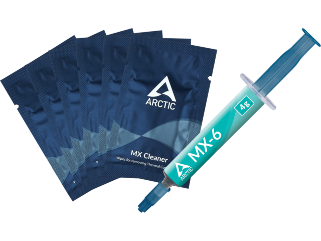 Термопасти Arctic MX-6 Thermal Compound 4gr with 6pcs MX Cleaner