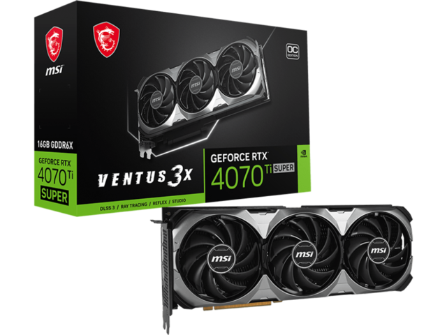 Видео карти MSI GeForce RTX 4070 Ti SUPER 16G VENTUS 3X OC