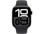 Смарт часовници Apple Watch S10 GPS + Cellular 42mm Jet Black Alu Case with Black Sport Band - S/M