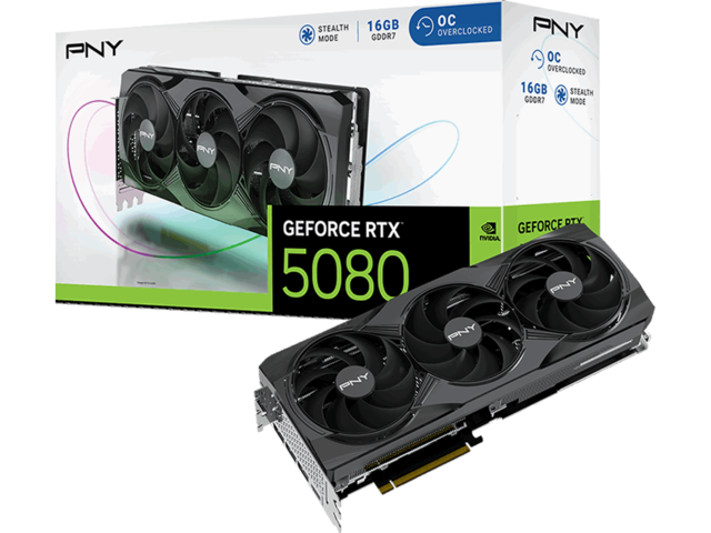 Видео карти PNY GeForce RTX 5080 16GB Triple Fan OC