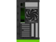 Кутии Geometric Future Model 5 Black/Green, С вентилатори