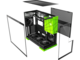 Кутии Geometric Future Model 5 Black/Green, С вентилатори