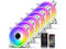 Вентилатори EZDIY-FAB Moonlight 120mm RGB White - 6 Pack