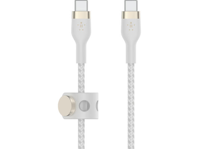 Кабели и Адаптери Belkin BoostCharge Pro Flex USB-C to USB-C Cable 60W 3 m, White