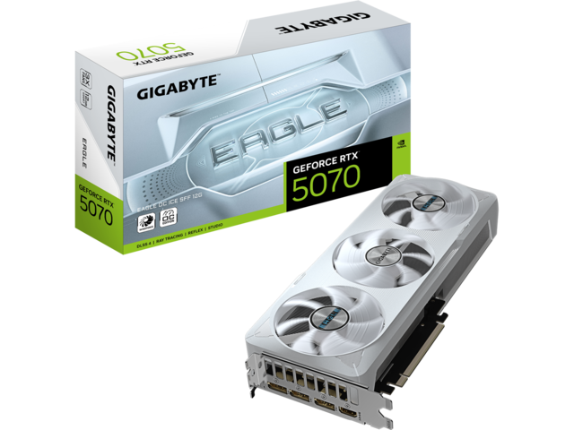 Видео карти GIGABYTE GeForce RTX 5070 EAGLE OC ICE SFF 12G