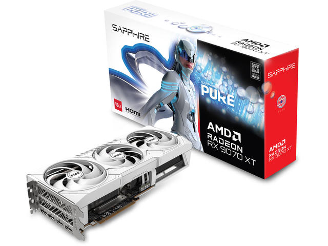 Видео карти Sapphire PURE AMD Radeon RX 9070 XT OC 16GB